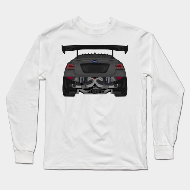 WRX REAR DARK-GREY Long Sleeve T-Shirt by VENZ0LIC